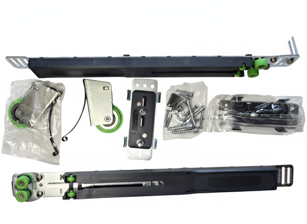 Hydraulic sliding door with wooden or glass leaf
